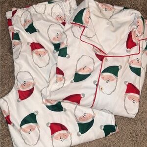 Carter's Santa Print Pajama Set - White, Red, Green